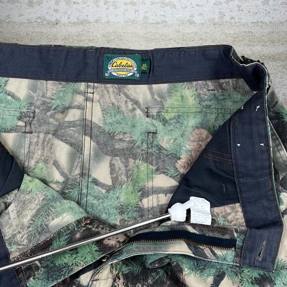 Vintage Cabelas Hunting Camo Tactical Pants Baggy Fit Cargos Crazy Woodland 90s - Picture 4 of 4